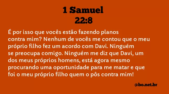 1 Samuel 22:8 NTLH