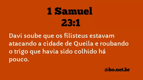 1 Samuel 23:1 NTLH