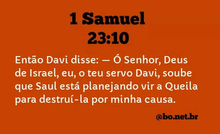 1 Samuel 23:10 NTLH