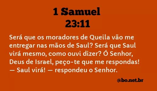 1 Samuel 23:11 NTLH