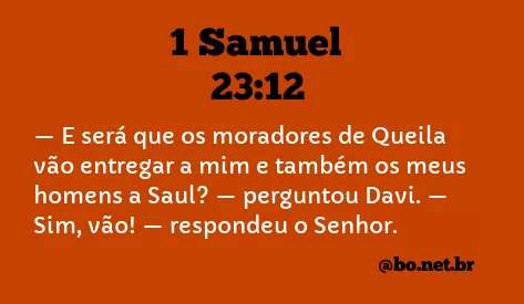 1 Samuel 23:12 NTLH