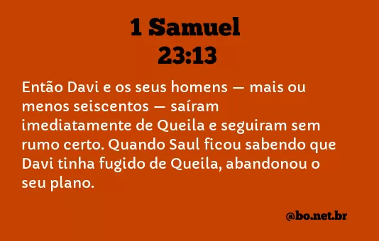 1 Samuel 23:13 NTLH