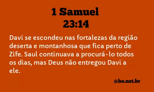 1 Samuel 23:14 NTLH