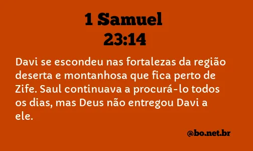 1 Samuel 23:14 NTLH