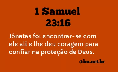 1 Samuel 23:16 NTLH