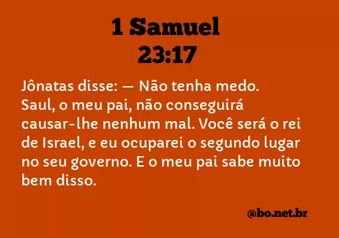 1 Samuel 23:17 NTLH