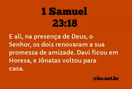 1 Samuel 23:18 NTLH