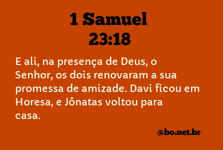 1 Samuel 23:18 NTLH