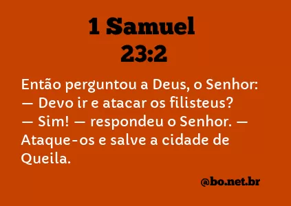 1 Samuel 23:2 NTLH