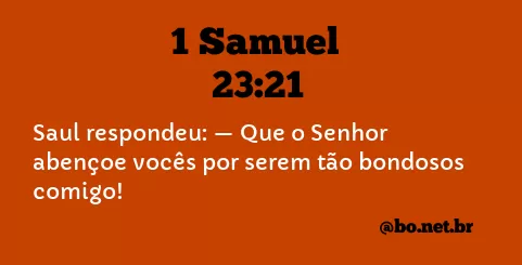 1 Samuel 23:21 NTLH