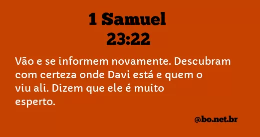 1 Samuel 23:22 NTLH