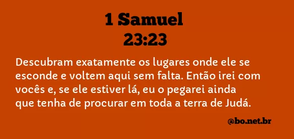 1 Samuel 23:23 NTLH