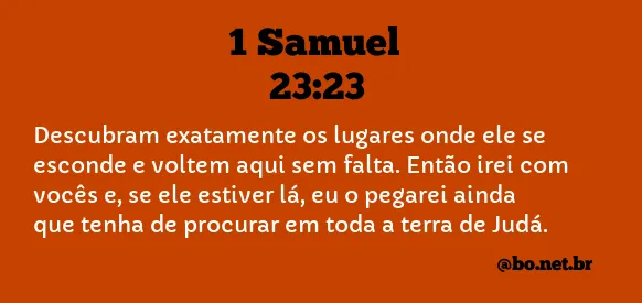 1 Samuel 23:23 NTLH