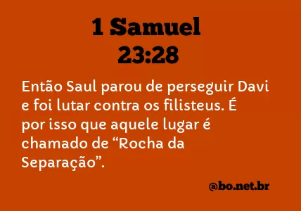 1 Samuel 23:28 NTLH