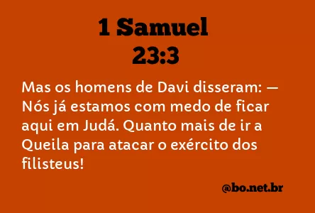 1 Samuel 23:3 NTLH