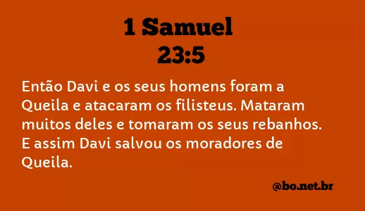 1 Samuel 23:5 NTLH