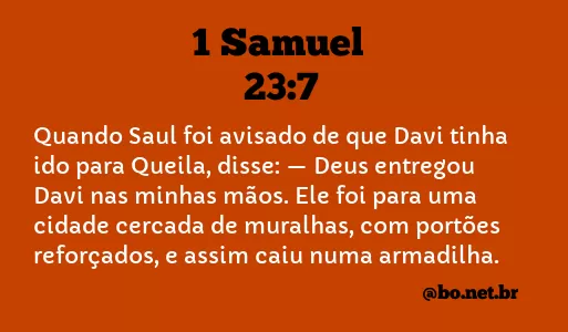 1 Samuel 23:7 NTLH