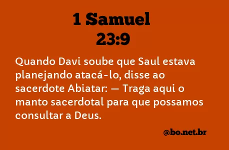 1 Samuel 23:9 NTLH