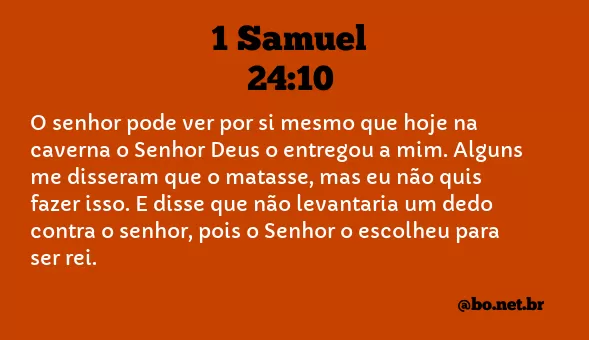 1 Samuel 24:10 NTLH