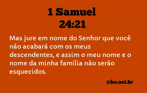 1 Samuel 24:21 NTLH