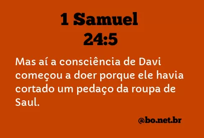 1 Samuel 24:5 NTLH
