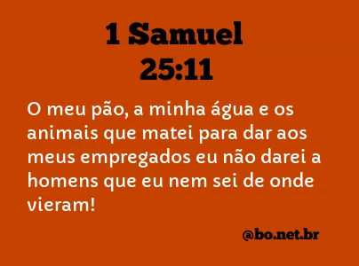 1 Samuel 25:11 NTLH