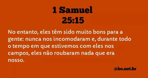 1 Samuel 25:15 NTLH
