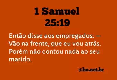 1 Samuel 25:19 NTLH