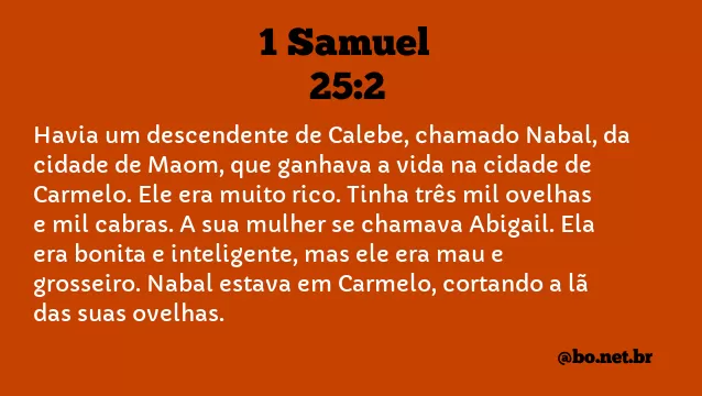 1 Samuel 25:2 NTLH