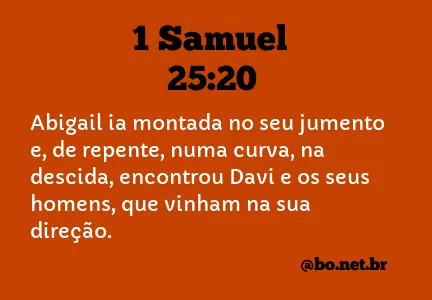 1 Samuel 25:20 NTLH