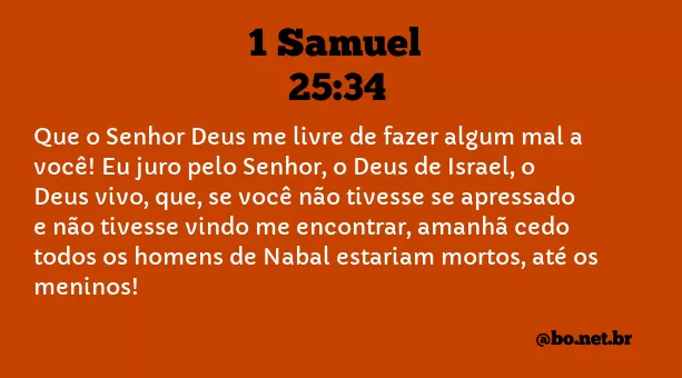 1 Samuel 25:34 NTLH