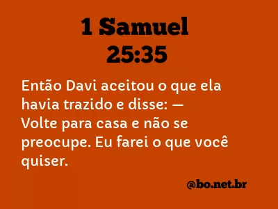 1 Samuel 25:35 NTLH