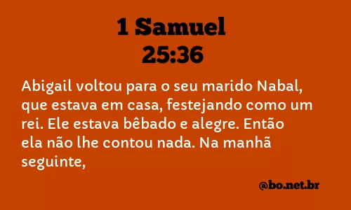 1 Samuel 25:36 NTLH