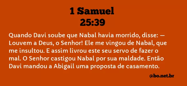 1 Samuel 25:39 NTLH