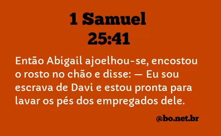 1 Samuel 25:41 NTLH