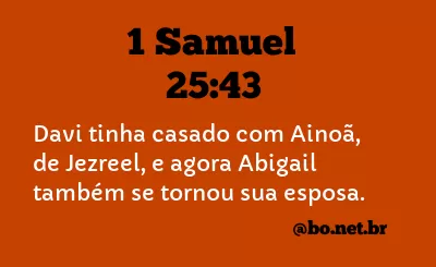 1 Samuel 25:43 NTLH