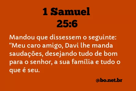 1 Samuel 25:6 NTLH