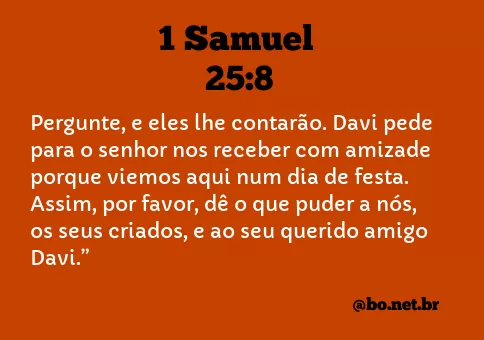 1 Samuel 25:8 NTLH