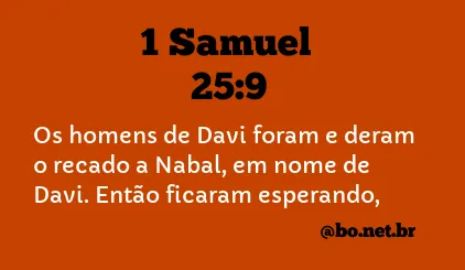 1 Samuel 25:9 NTLH