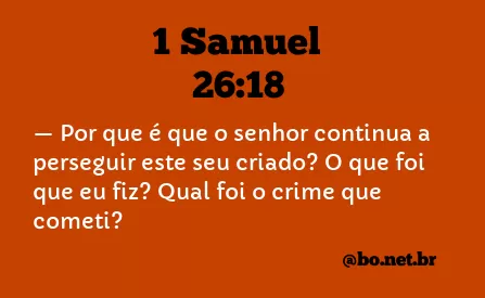 1 Samuel 26:18 NTLH