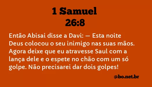 1 Samuel 26:8 NTLH