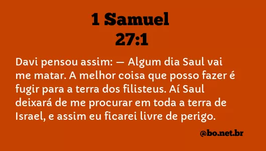 1 Samuel 27:1 NTLH