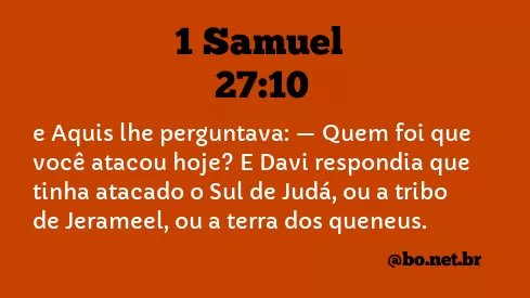 1 Samuel 27:10 NTLH