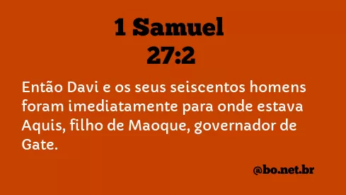 1 Samuel 27:2 NTLH