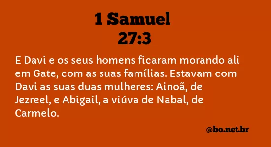 1 Samuel 27:3 NTLH