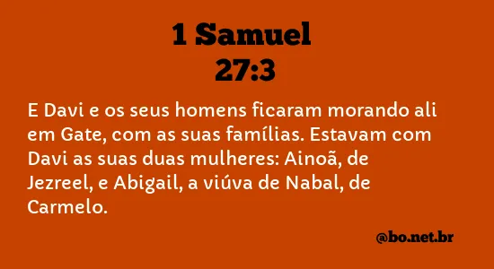 1 Samuel 27:3 NTLH