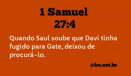 1 Samuel 27:4 NTLH