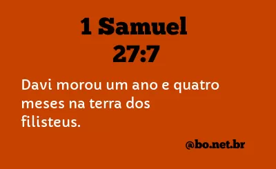 1 Samuel 27:7 NTLH