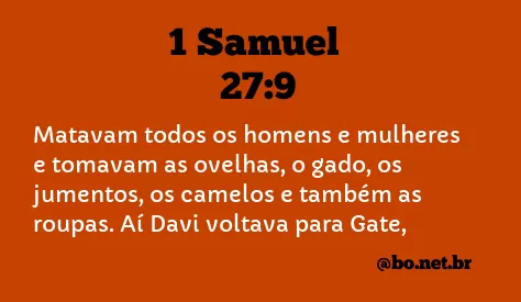 1 Samuel 27:9 NTLH