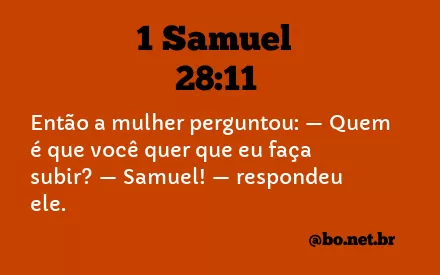 1 Samuel 28:11 NTLH